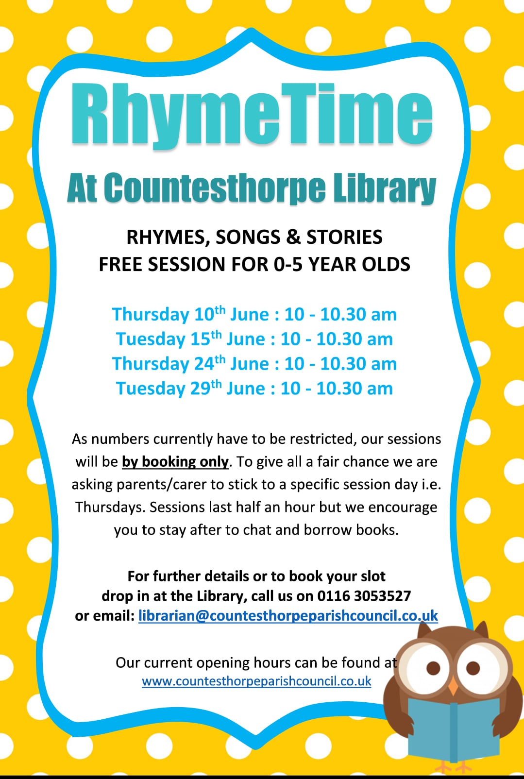 Rhyme Time at Countesthorpe Library